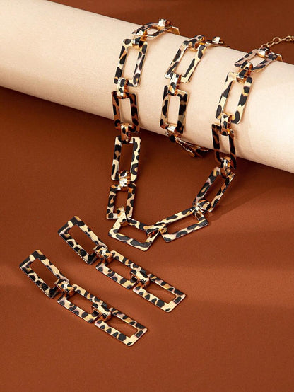 مجموعة مكونة من 1 قلادة نمر طراز عصري