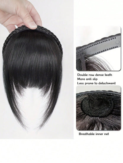 قطعة شحرة لتمديد الشعر البشري باللون الطبيعي، قطعة شعر مقصوصة للرأس تثبيت الشحرة للنساء والفتيات