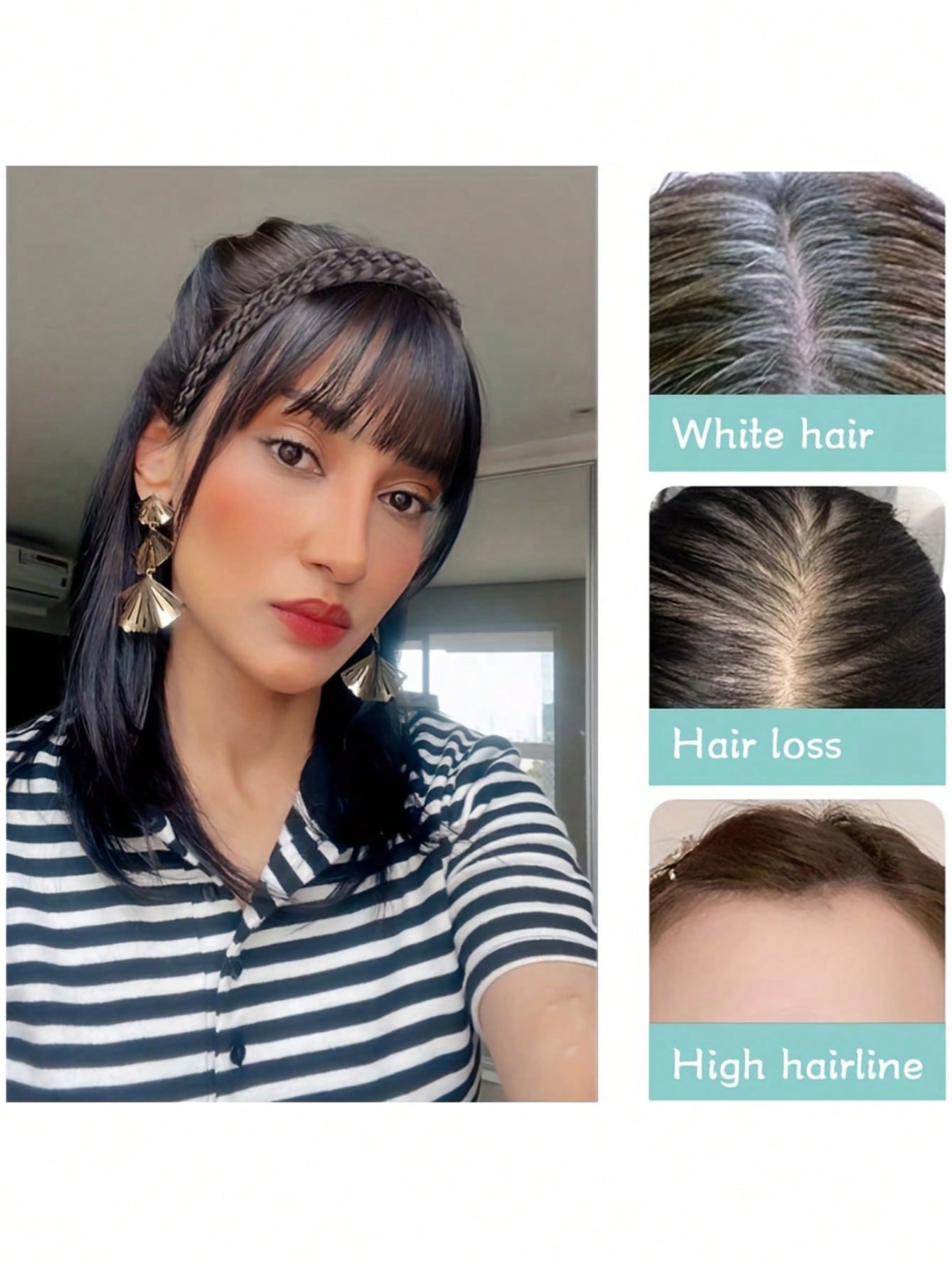 قطعة شحرة لتمديد الشعر البشري باللون الطبيعي، قطعة شعر مقصوصة للرأس تثبيت الشحرة للنساء والفتيات