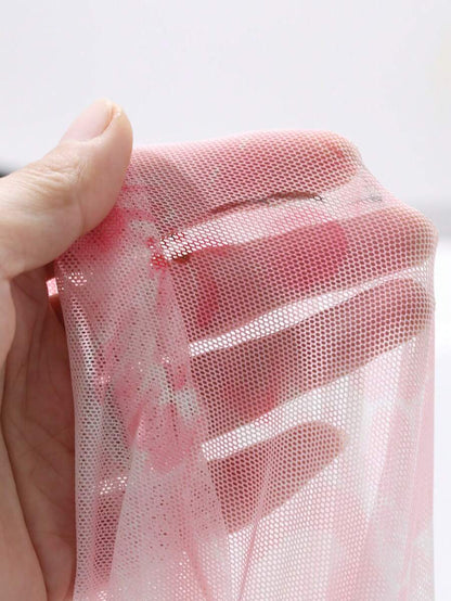 بلوزة طويلة الأكمام مطبوعة بطبعة زهرية