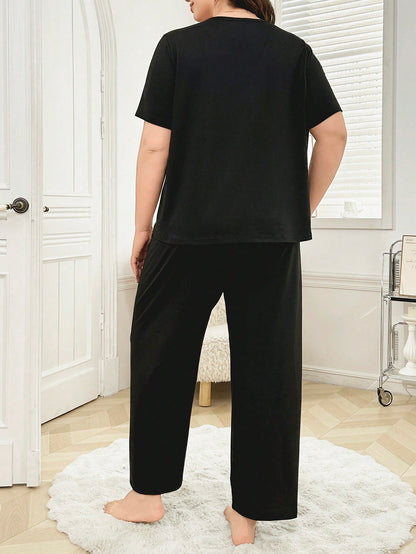 طقم بيجامة مقاس كبير