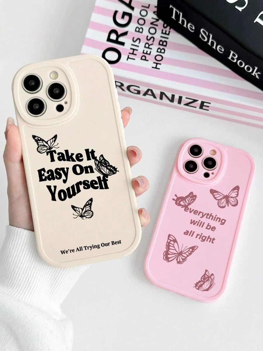 مجموعة أغلفة هواتف بطبعة فراشات