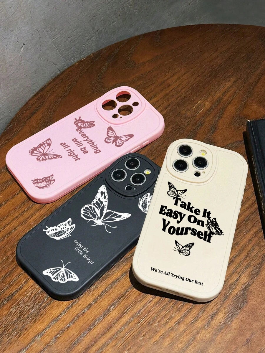 مجموعة أغلفة هواتف بطبعة فراشات