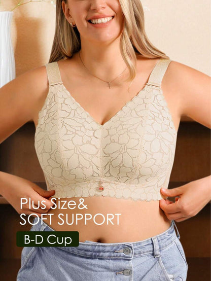 بيكيني نسائي رومانسي من الدانتيل الفرنسي بحجم كبير