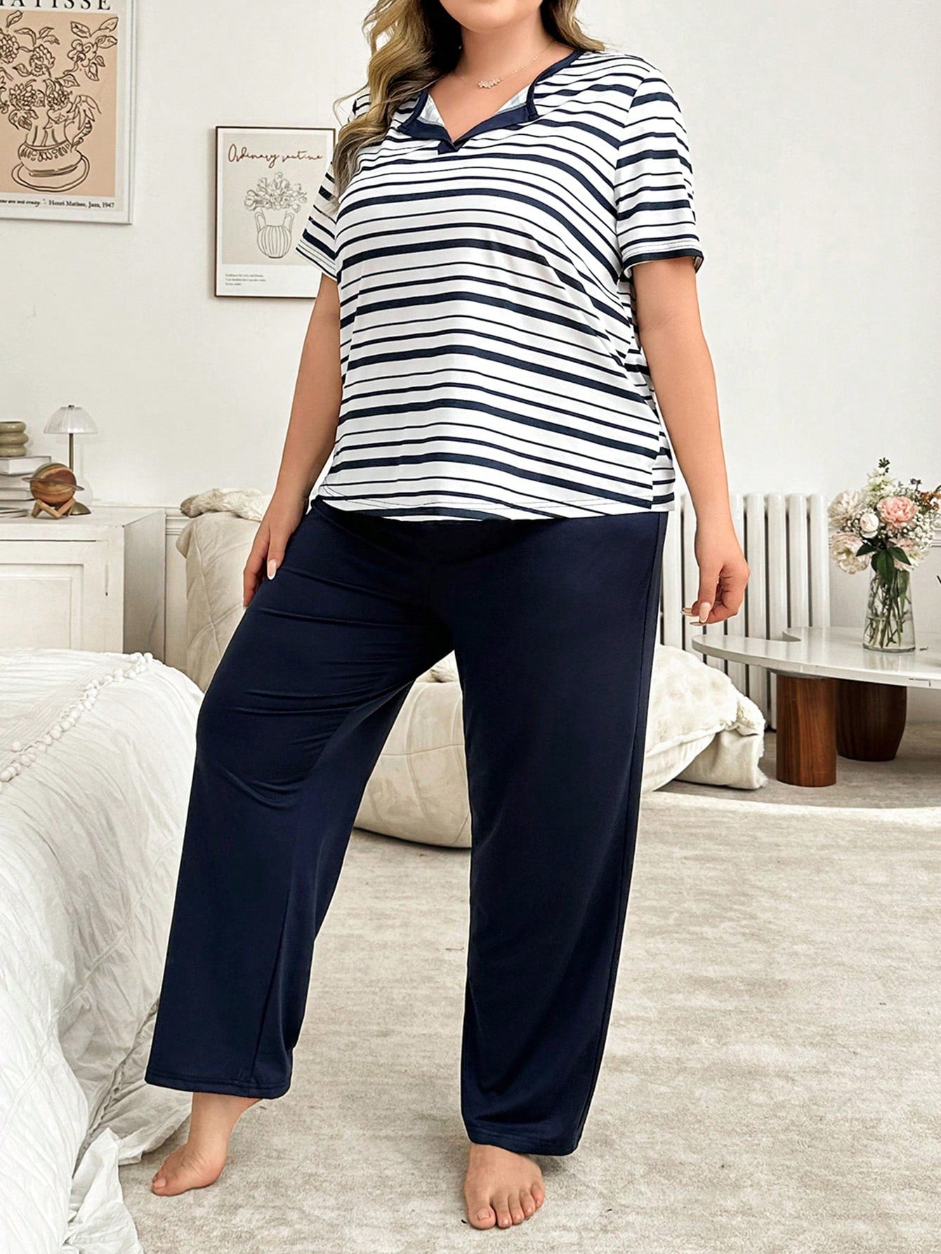 طقم بيجامة مقاس كبير