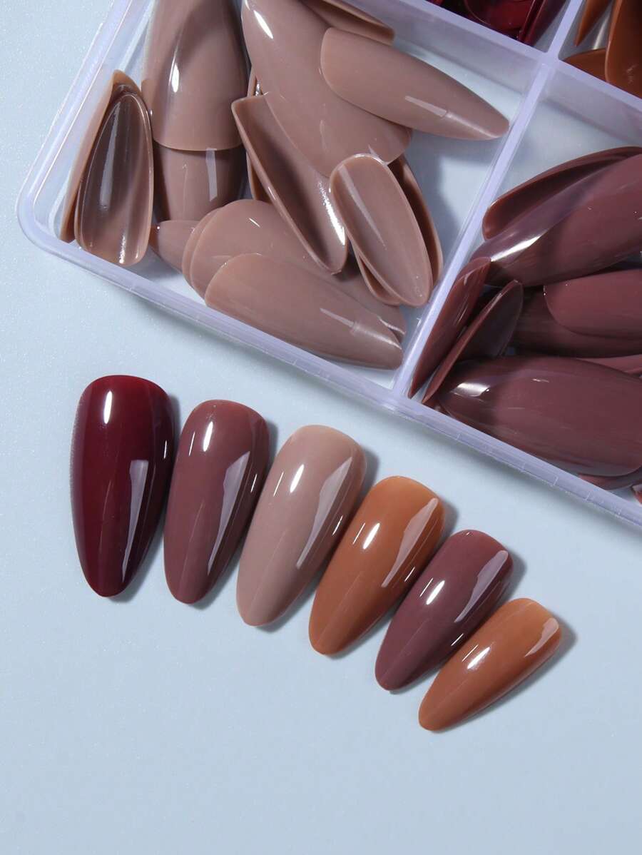 أظافر أكريليك ذات لمعة طويلة