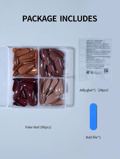 أظافر أكريليك ذات لمعة طويلة