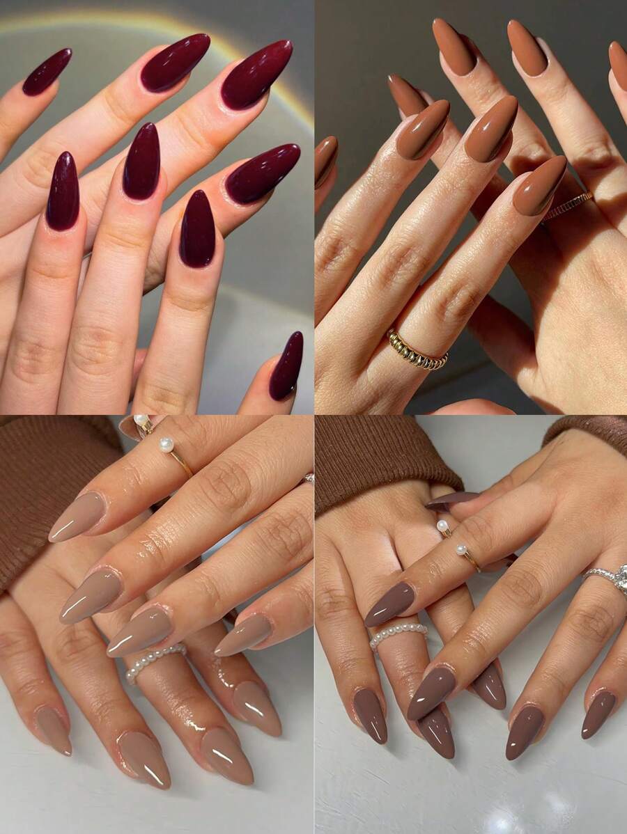 أظافر أكريليك ذات لمعة طويلة