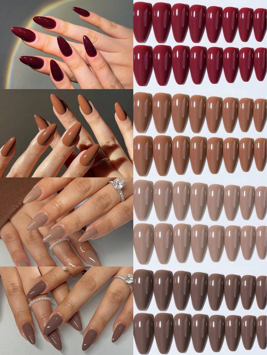 أظافر أكريليك ذات لمعة طويلة