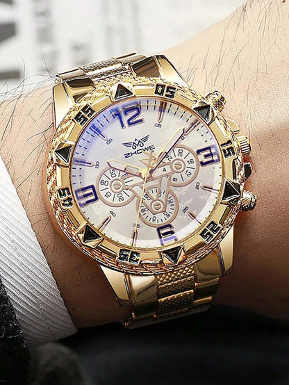 طقم مكون من قطعتين من ساعات الكوارتز للرجال