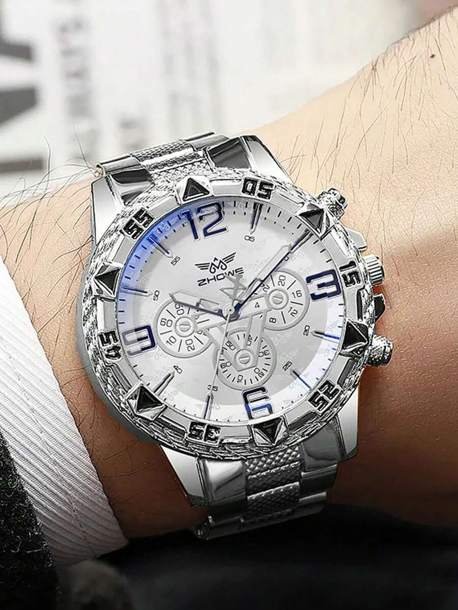 طقم مكون من قطعتين من ساعات الكوارتز للرجال