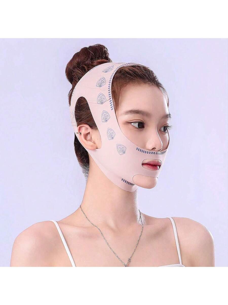 قناع تنحيف الوجه  رفع الوجه القابل لإعادة الاستخدام للنوم، التمارين الرياضية واليوجا