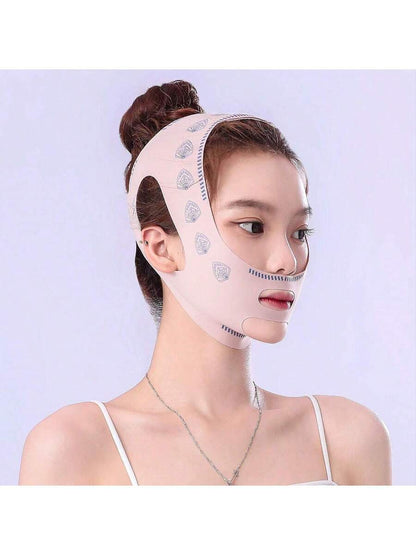 قناع تنحيف الوجه  رفع الوجه القابل لإعادة الاستخدام للنوم، التمارين الرياضية واليوجا