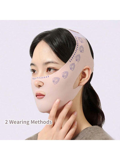 قناع تنحيف الوجه  رفع الوجه القابل لإعادة الاستخدام للنوم، التمارين الرياضية واليوجا