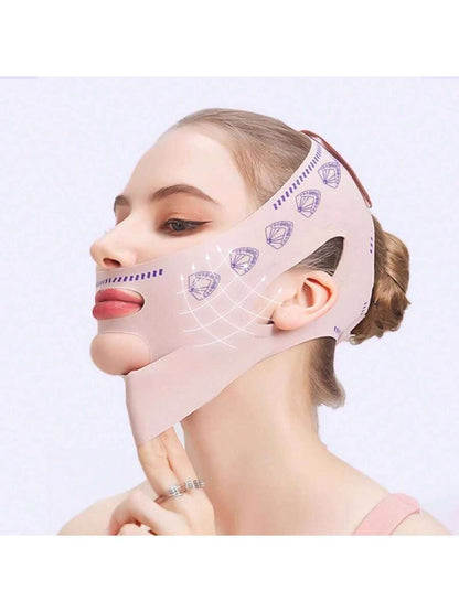 قناع تنحيف الوجه  رفع الوجه القابل لإعادة الاستخدام للنوم، التمارين الرياضية واليوجا