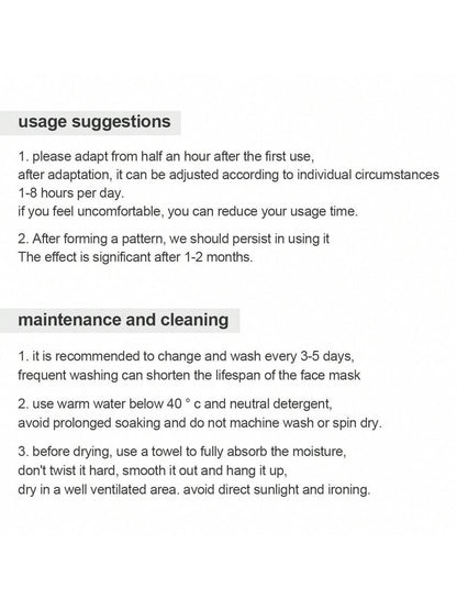 قناع تنحيف الوجه  رفع الوجه القابل لإعادة الاستخدام للنوم، التمارين الرياضية واليوجا