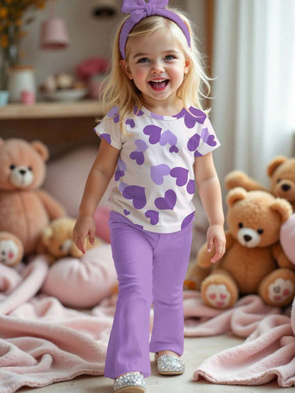 طقم 2 قطعة من السروال المفرغ والبلوزة القصيرة