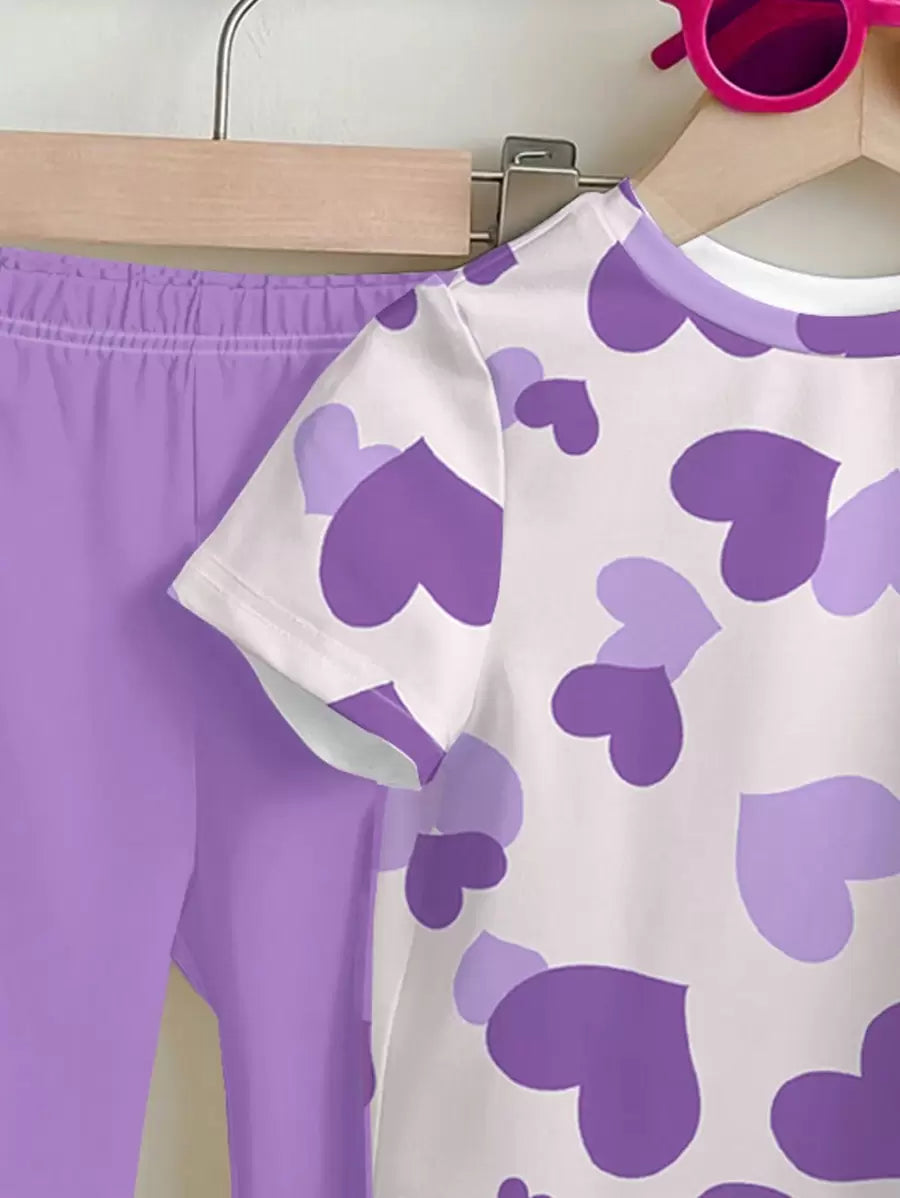 طقم 2 قطعة من السروال المفرغ والبلوزة القصيرة