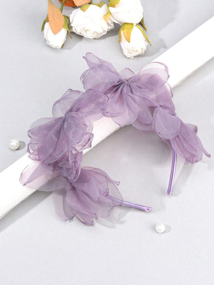 قطعة واحدة شريط الرأس الأنيق بزهرة للبنات