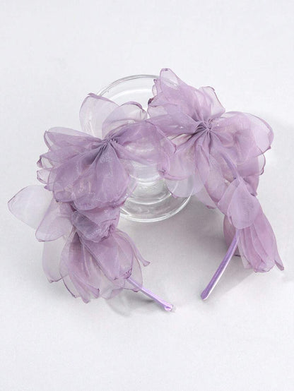 قطعة واحدة شريط الرأس الأنيق بزهرة للبنات