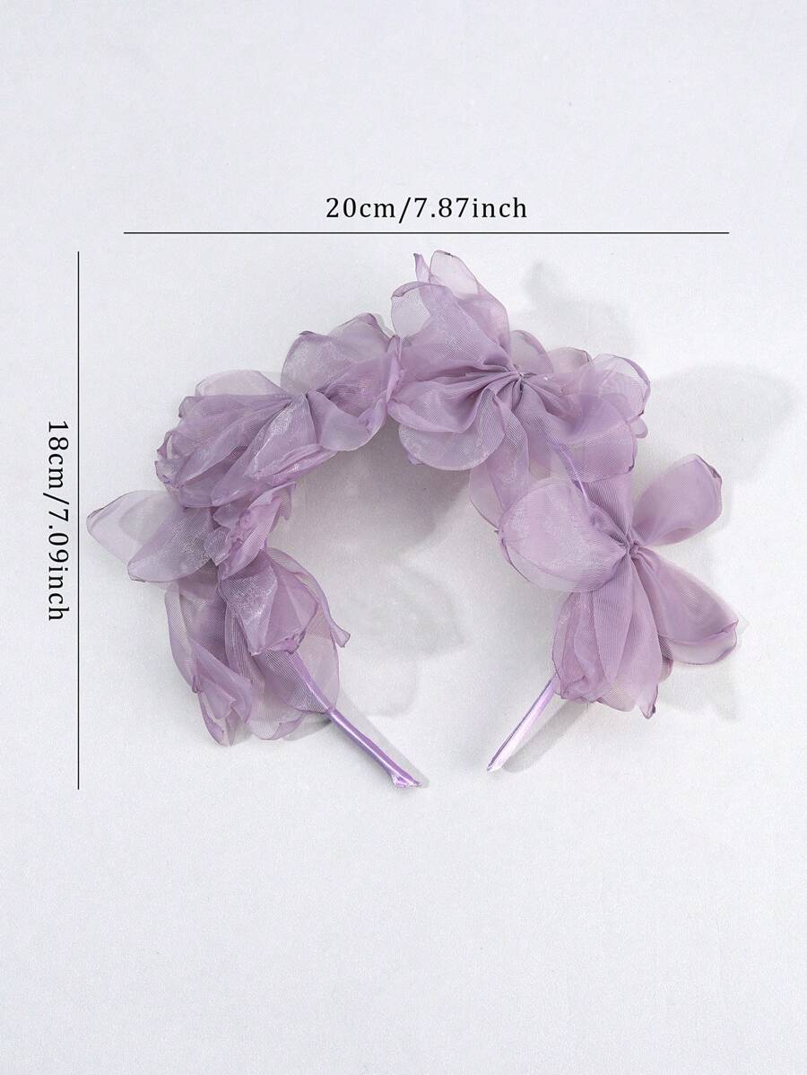 قطعة واحدة شريط الرأس الأنيق بزهرة للبنات