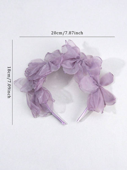 قطعة واحدة شريط الرأس الأنيق بزهرة للبنات