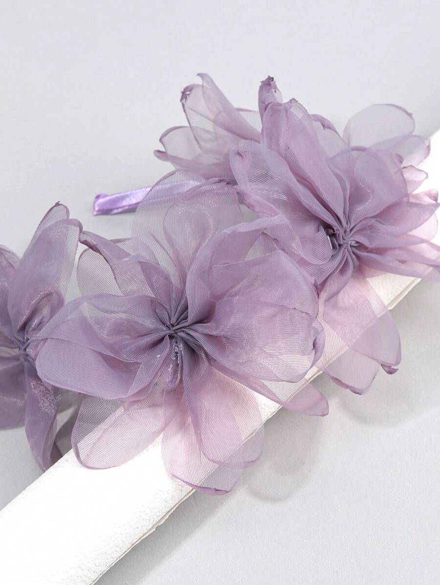 قطعة واحدة شريط الرأس الأنيق بزهرة للبنات