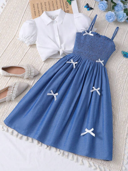 طقم قطعتين للفتاة المراهقة