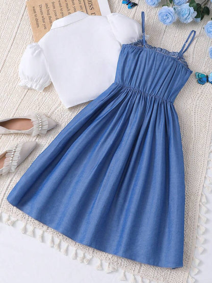 طقم قطعتين للفتاة المراهقة