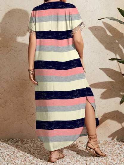 فستان صيفي كاجول فضفاض للمقاسات الكبيرة