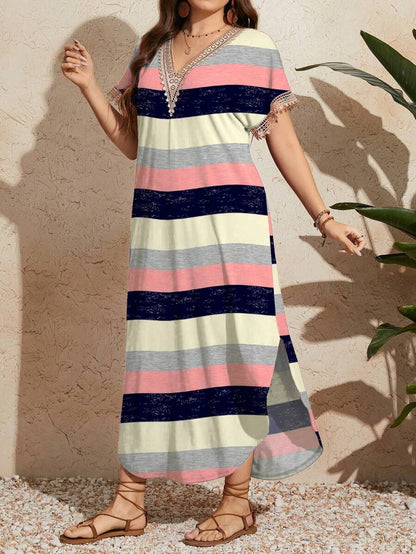 فستان صيفي كاجول فضفاض للمقاسات الكبيرة