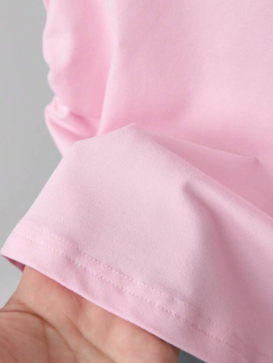 بلوزة قصيرة الأكمام كاجوال