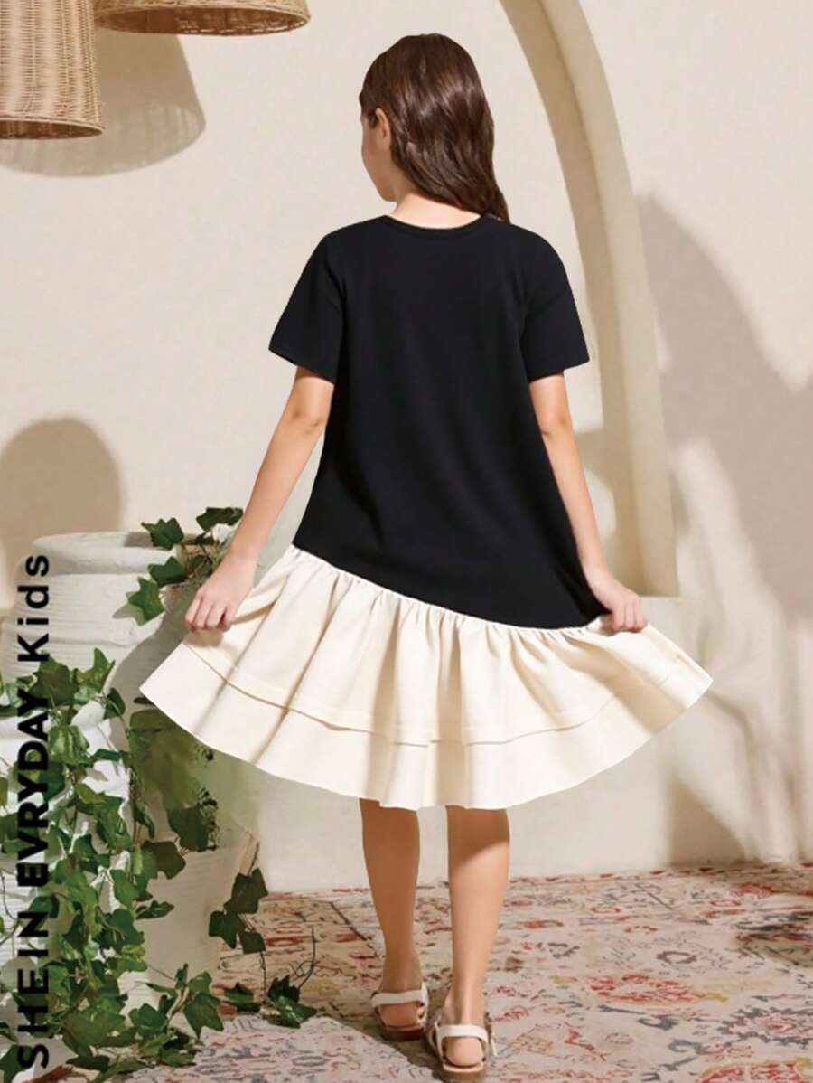 فستان بناتي بلونين