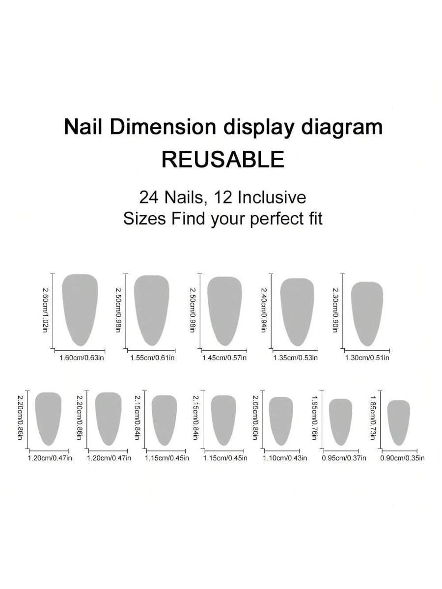 أظافر مطبوعة بزهور الورد البورغندي بشكل لوز للنساء