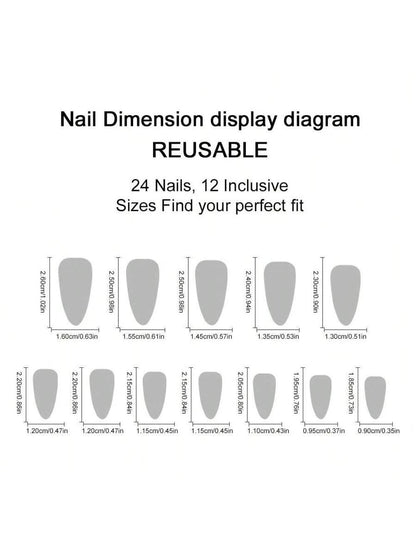 أظافر مطبوعة بزهور الورد البورغندي بشكل لوز للنساء