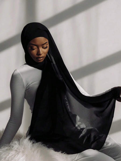 قطعة واحدة من الشيفون حجاب