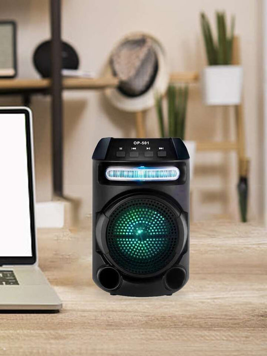 سماعة لاسلكية محمولة قياس 8 بوصة، لأنشطة الترفيه في الهواء الطلق، الحفلات المنزلية والكاريوكي، مع ميكروفون سلكي