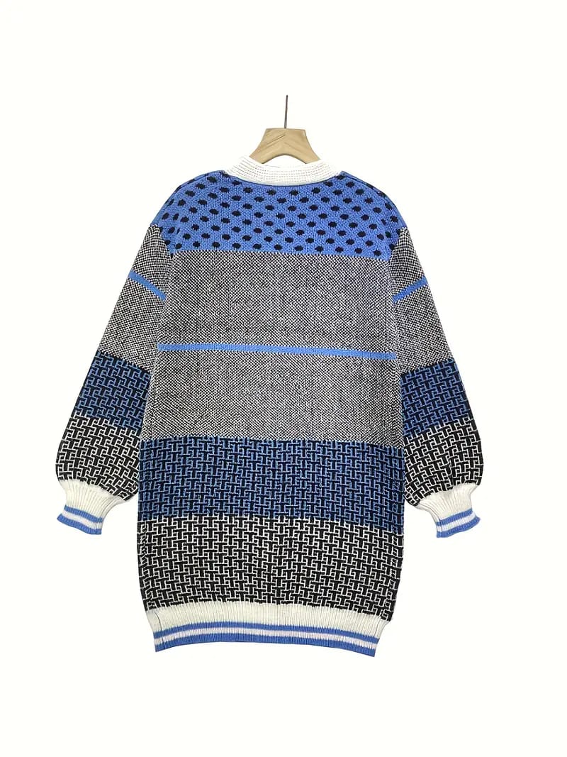 تي شيرت كاجوال بأكمام طويلة وياقة مستديرة للنساء ذوات المقاسات الكبيرة