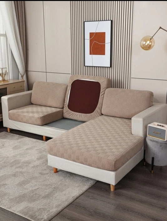 غطاء جاكار نمط هندسي مطاط اريكة مقعد قطعة واحدة