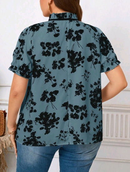 ملابس علوية تصميم طباعة أزهار