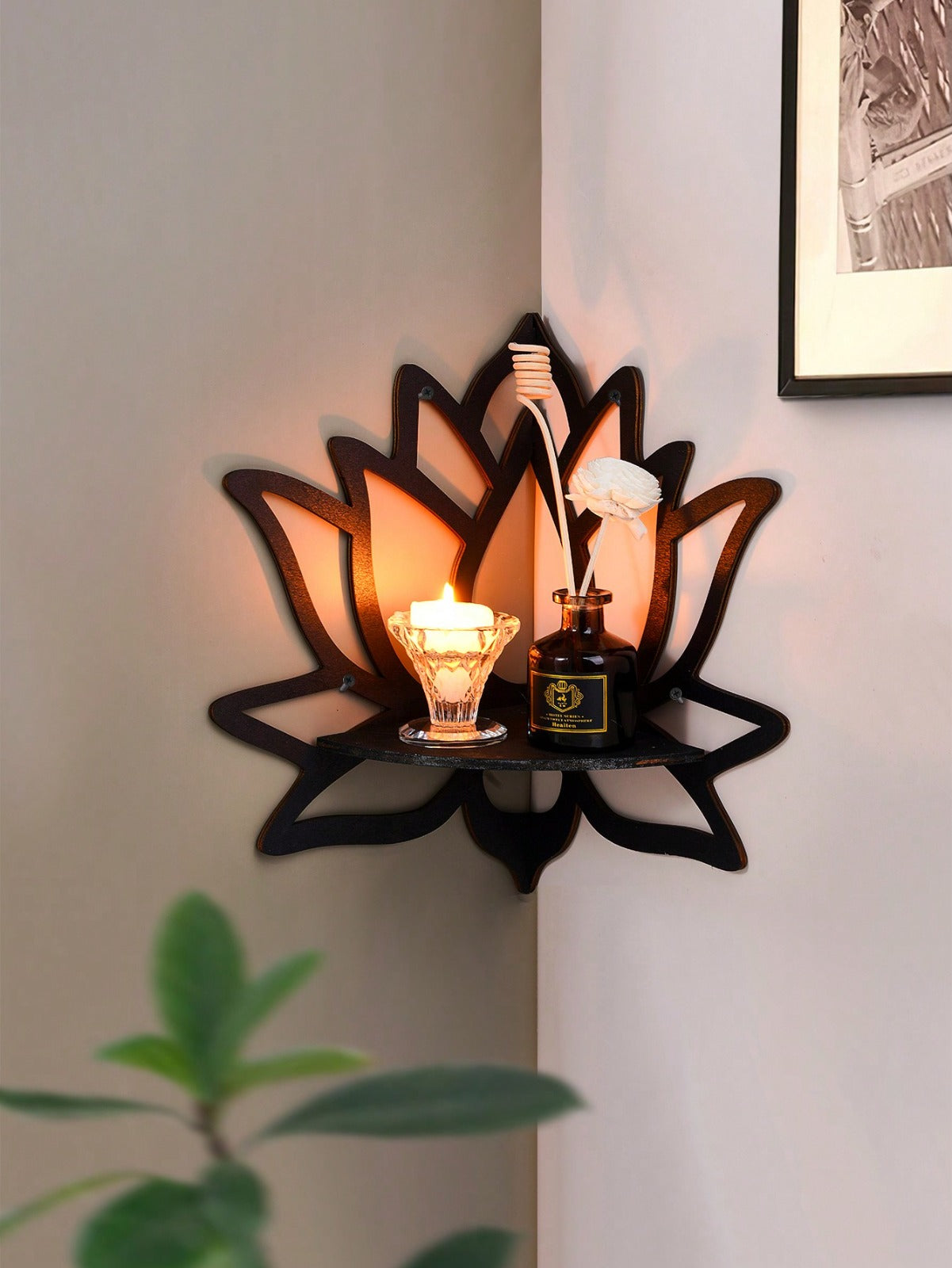 رف عرض جداري مبتكر وبسيط(المسامير غير مشمولة)