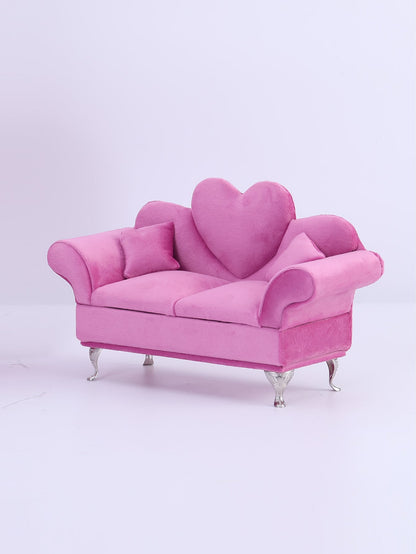 صندوق تخزين مجوهرات بتصميم أريكة محاكاة إبداعي لتخزين الأقراط، الخواتم، العناقيد وتنظيمها ، هدية لعيد الحب