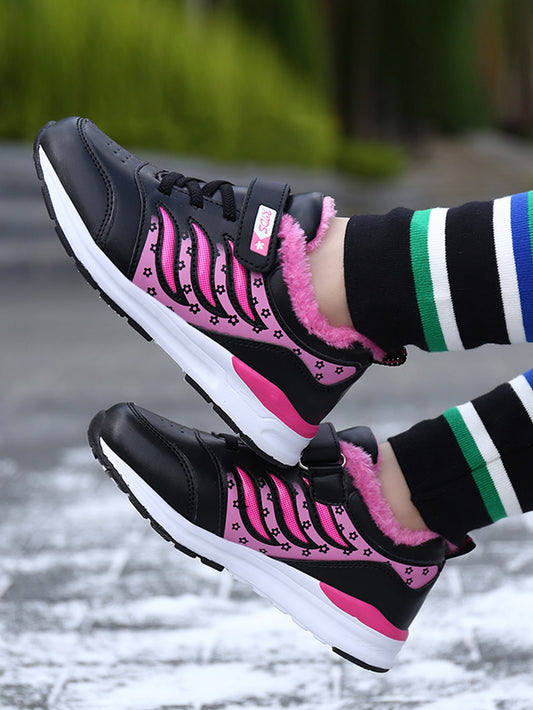 حذاء جري زهر ديزي و بطباعة أحرف مبطن حراري بنات