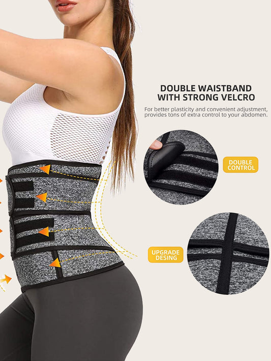 حزام الخصر لألياف الاصطناعية مزدوج قوي لاصق سحري رياضي