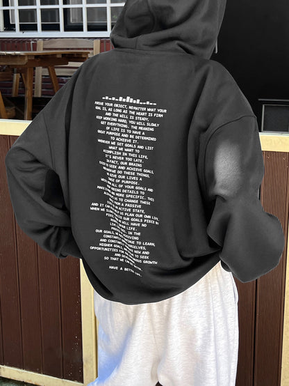 سويت شيرت بشعار غرافيك دلفة الكتف