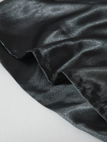 غطاء وسادة ساتان موحد اللون ناعم قطع