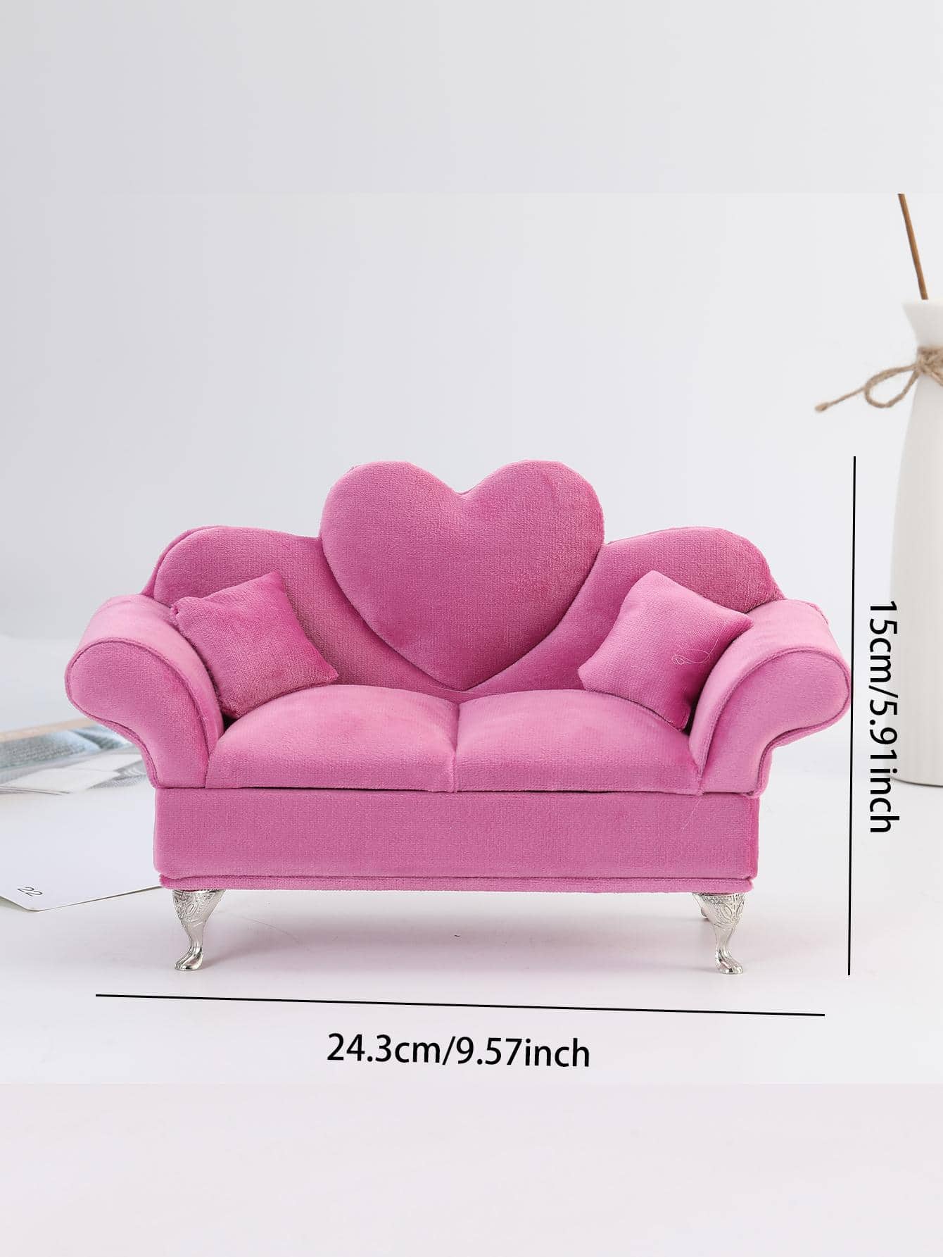 صندوق تخزين مجوهرات بتصميم أريكة محاكاة إبداعي لتخزين الأقراط، الخواتم، العناقيد وتنظيمها ، هدية لعيد الحب