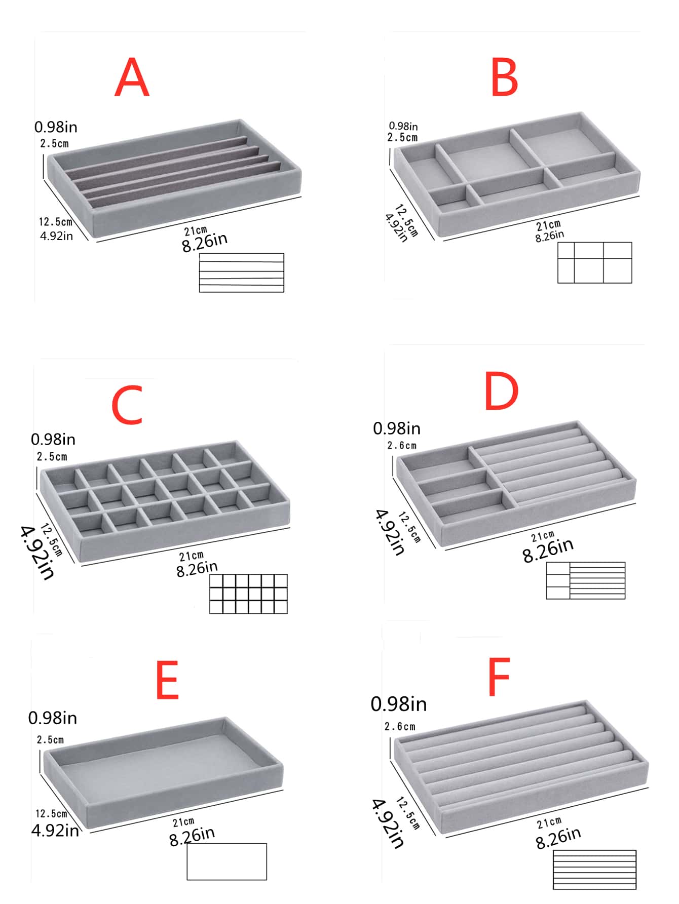 صندوق مجوهرات رمادي بسيط من الفيروغرا اللؤلؤي 1 قطعة ، منظم أقراط ، علبة مجوهرات مضادة للغبار بدرج, هدية للفالنتاين