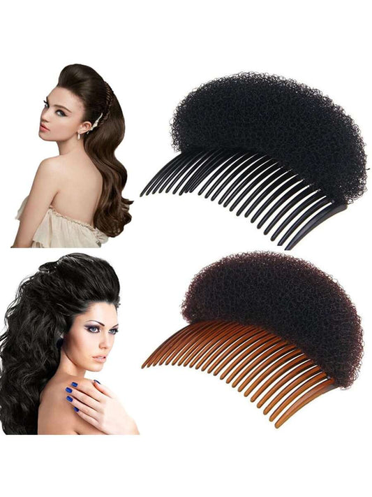 قطعتان / مجموعة من وسادة تعزيز حجم جذور الشعر وأداة تصفيف الشعر على شكل تاج