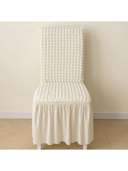 غطاء كرسي طعام قابل للنزع ،غطاء كرسي أبيض بتنورة ،غطاء كرسي بارسونز القابل للإزالة للحفلات والمناسبات والحفلات الزفافية في المطبخ